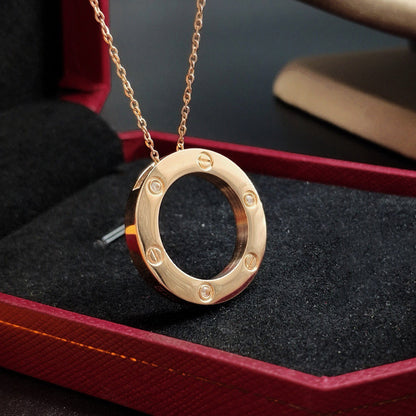 [Stellar Jewelry]LOVE NECKLACE 16MM 3 DIAMONDS
