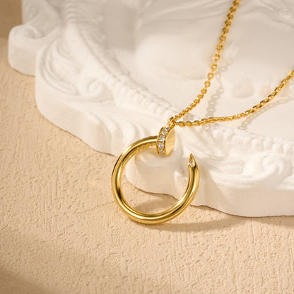 [Stellar Jewelry]JUSTE NECKLACE HALF DIAMOND