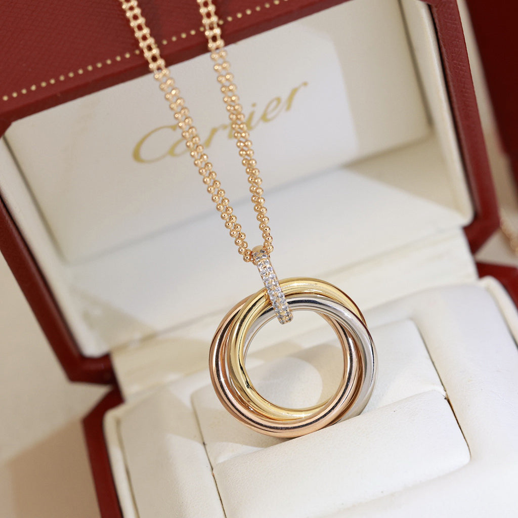 [Stellar Jewelry]TRINITY MEDIUM  DIAMONDS NECKLACE