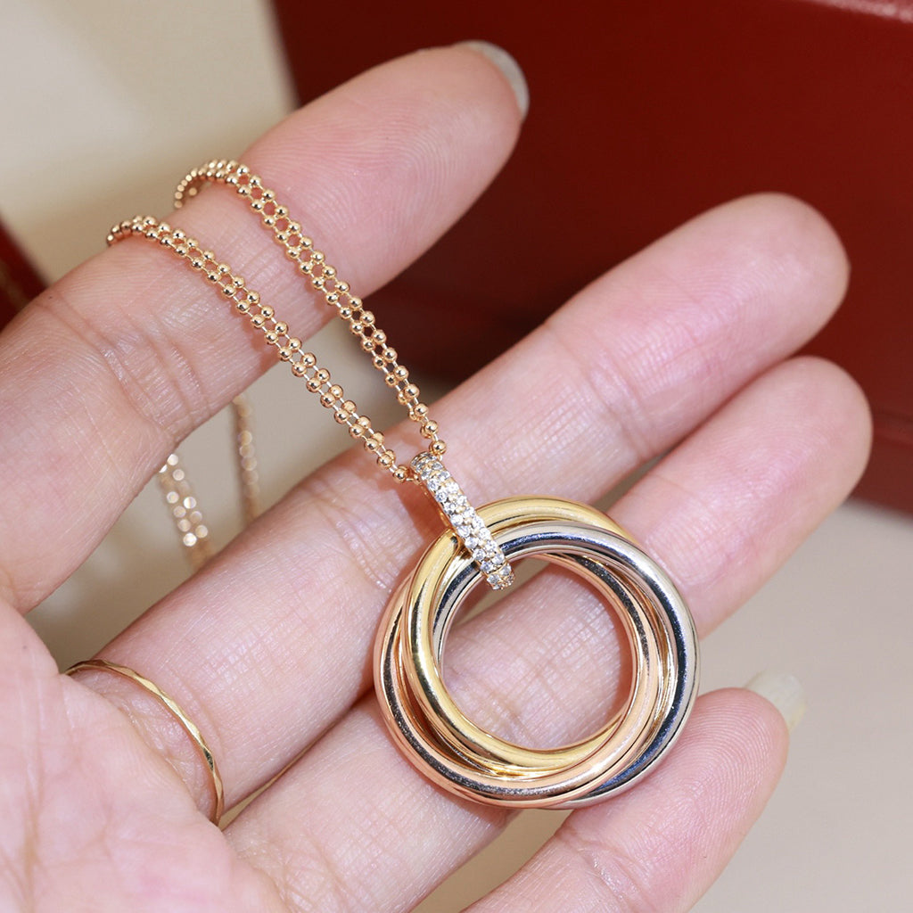 [Stellar Jewelry]TRINITY MEDIUM  DIAMONDS NECKLACE