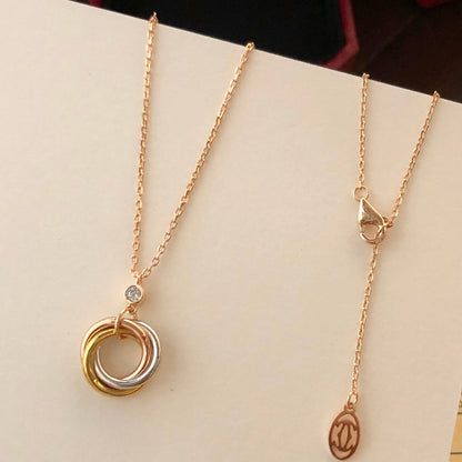 [Stellar Jewelry]TRINITY  NECKLACE 1 DIAMOND