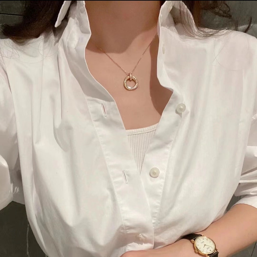 [Stellar Jewelry]TRINITY MEDIUM  DIAMONDS NECKLACE