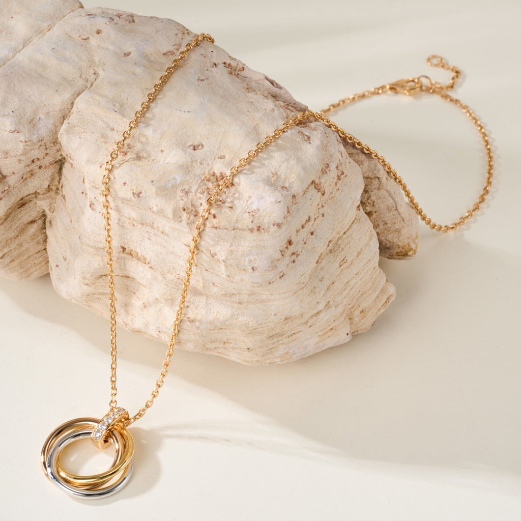 [Stellar Jewelry]TRINITY MEDIUM  DIAMONDS NECKLACE