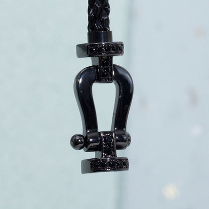 [Stellar Jewelry]FORCE LARGE SERIES HORSESHOE BLACK SAMURAI BRACELET