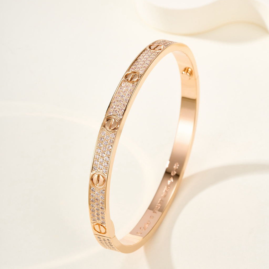 [Stellar Jewelry]LOVE BRACELET 4.8MM DIAMOND-PAVED