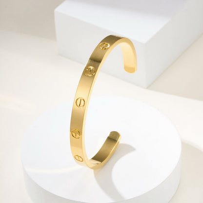 [Stellar Jewelry]LOVE BRACELET 6.1MM OPEN CUFF