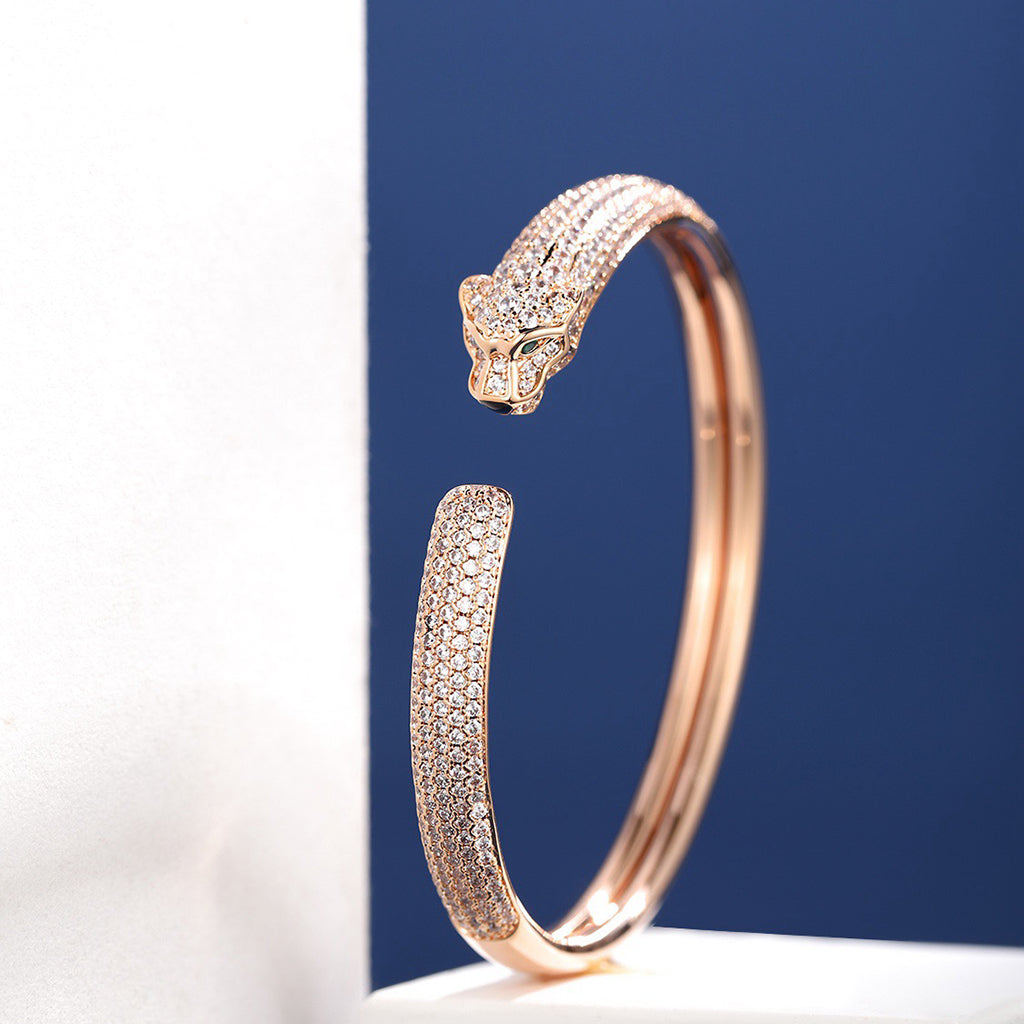 [Stellar Jewelry]PANTHERE FULL DIAMOND OPEN BRACELET