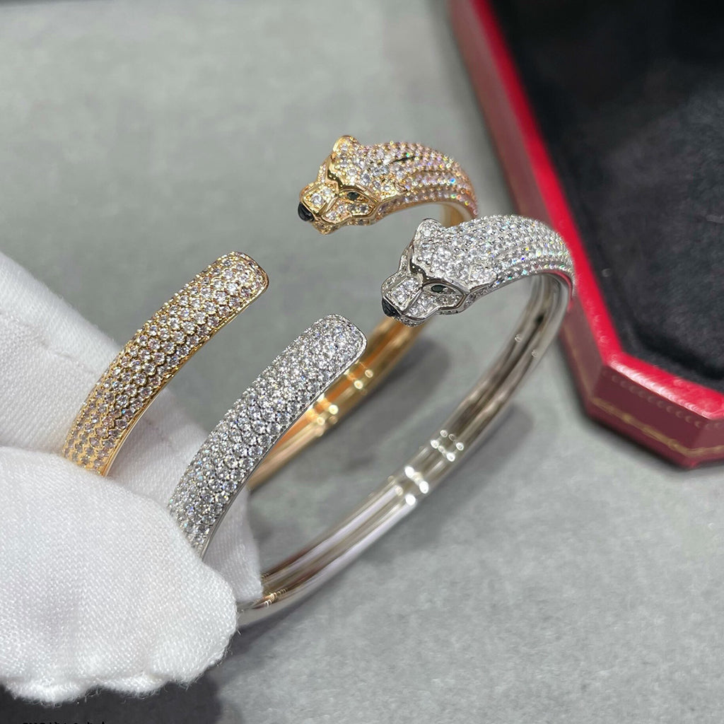 [Stellar Jewelry]PANTHERE FULL DIAMOND OPEN BRACELET