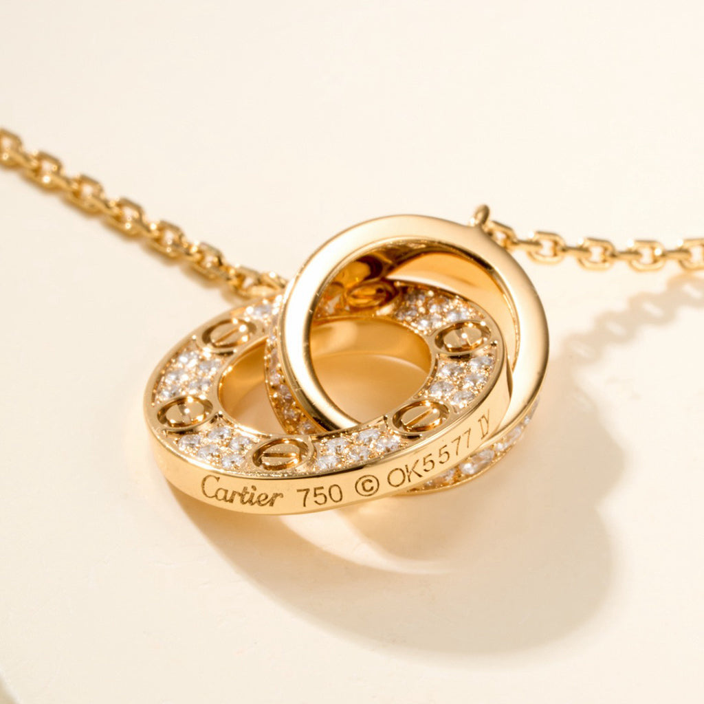 [Stellar Jewelry]LOVE DOUBLE RING FULL DIAMOND BRACELET