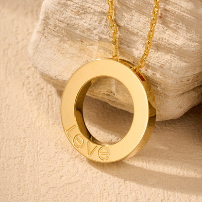 [Stellar Jewelry]LOVE NECKLACE 16MM  FULL DIAMOND