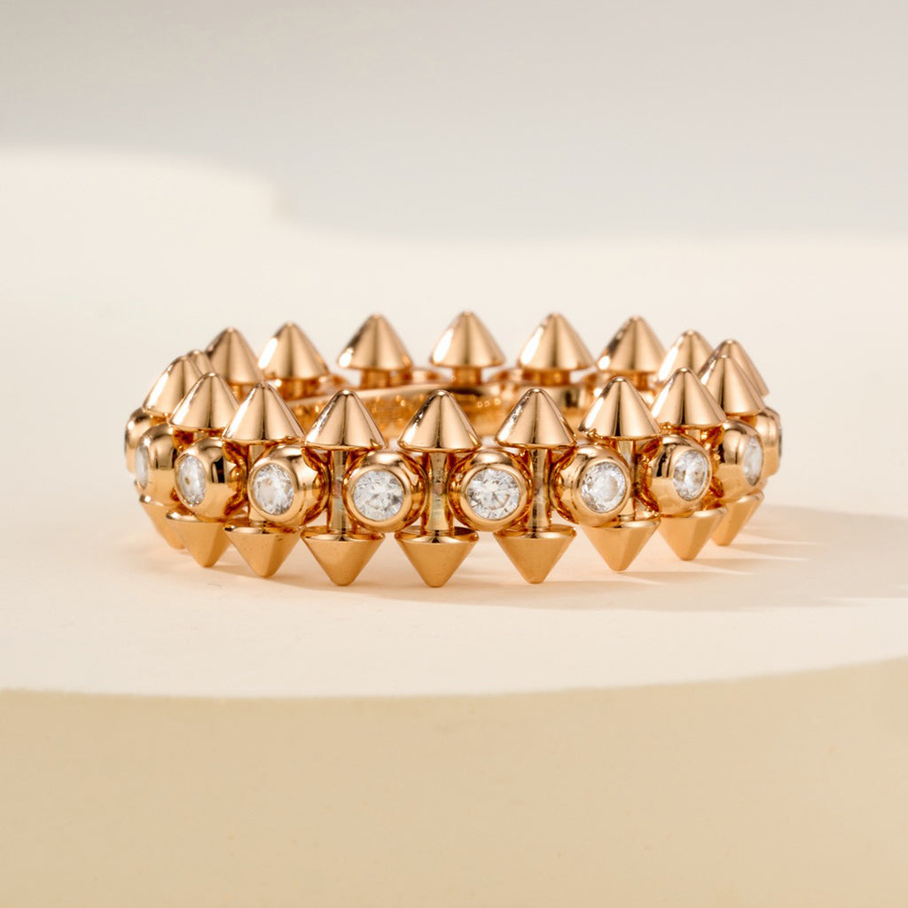 [Stellar Jewelry]CLASH 6.8MM DIAMOND MEDIUM RING
