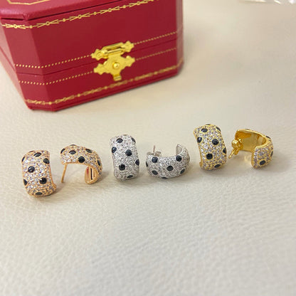 [Stellar Jewelry]PANTHERE MINI FULL DIAMOND EARRINGS