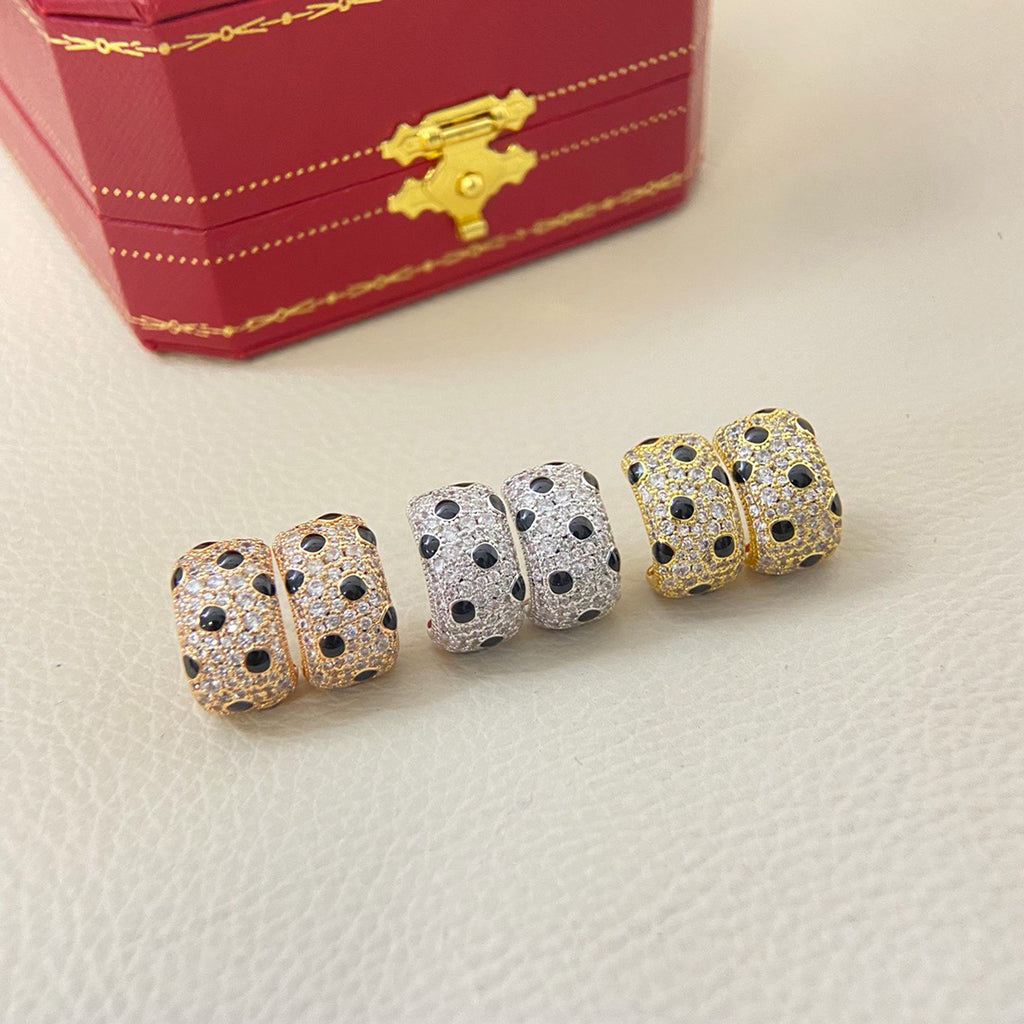 [Stellar Jewelry]PANTHERE MINI FULL DIAMOND EARRINGS