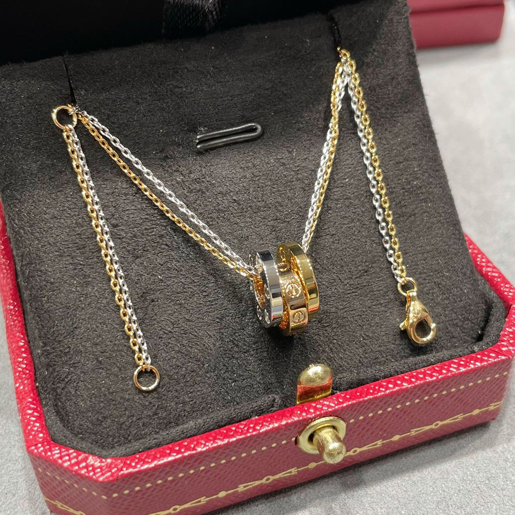 [Stellar Jewelry]LOVE 6 DIAMOND PENDANT NECKLACE