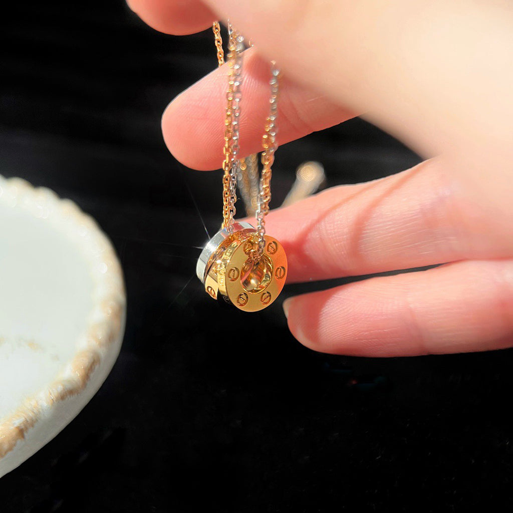 [Stellar Jewelry]LOVE 6 DIAMOND PENDANT NECKLACE