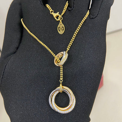 [Stellar Jewelry]TRINITY DIAMONDS NECKLACE