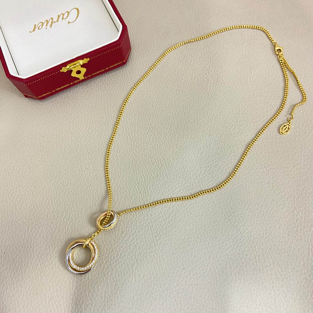 [Stellar Jewelry]TRINITY DIAMONDS NECKLACE