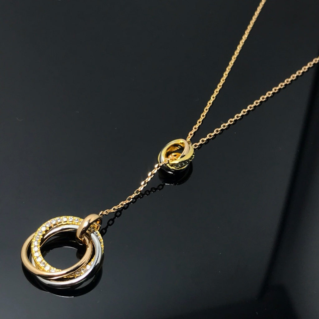 [Stellar Jewelry]TRINITY DIAMONDS NECKLACE