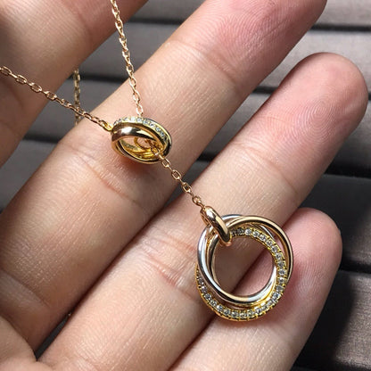 [Stellar Jewelry]TRINITY DIAMONDS NECKLACE