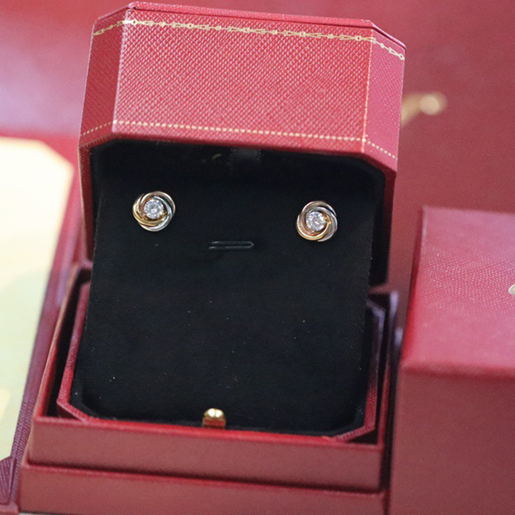 [Stellar Jewelry]TRINITY STUD DIAMOND EARRINGS