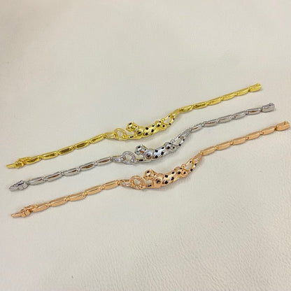 [Stellar Jewelry]PANTHERE HALF DIAMOND ON CHAIN BRACELET