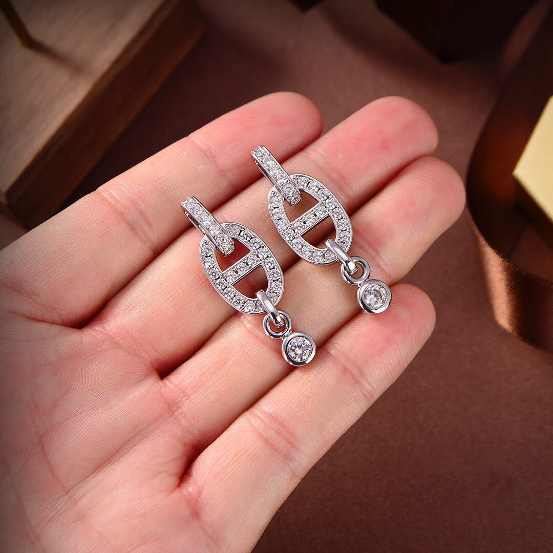[Stellar Jewelry]HM CHAINE DIAMOND EARRINGS