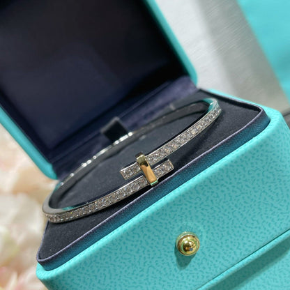 [Stellar jewels]EDGE DIAMOND GOLD SILVER BRACELET