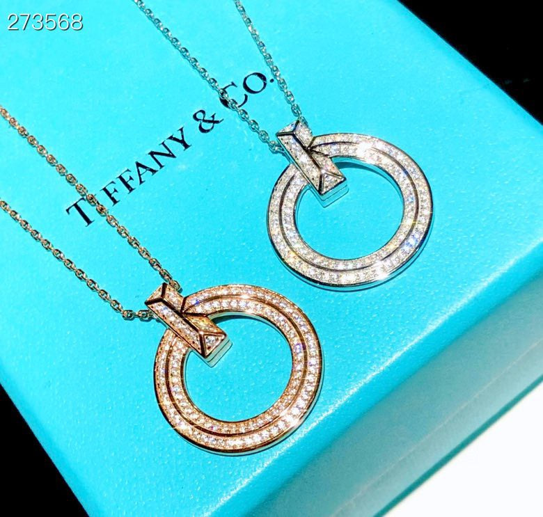 [Stellar jewels]T1 CIRCLE DIAMOND PAVED MEDIUM NECKLACE