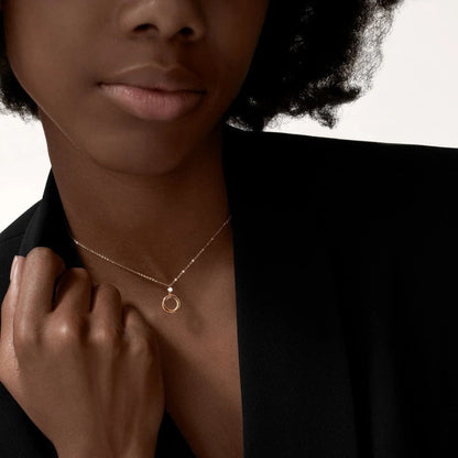 [Stellar Jewelry]TRINITY  NECKLACE 1 DIAMOND