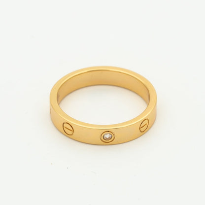 [Stellar Jewelry]LOVE RING 4MM 1 DIAMOND PINK GOLD