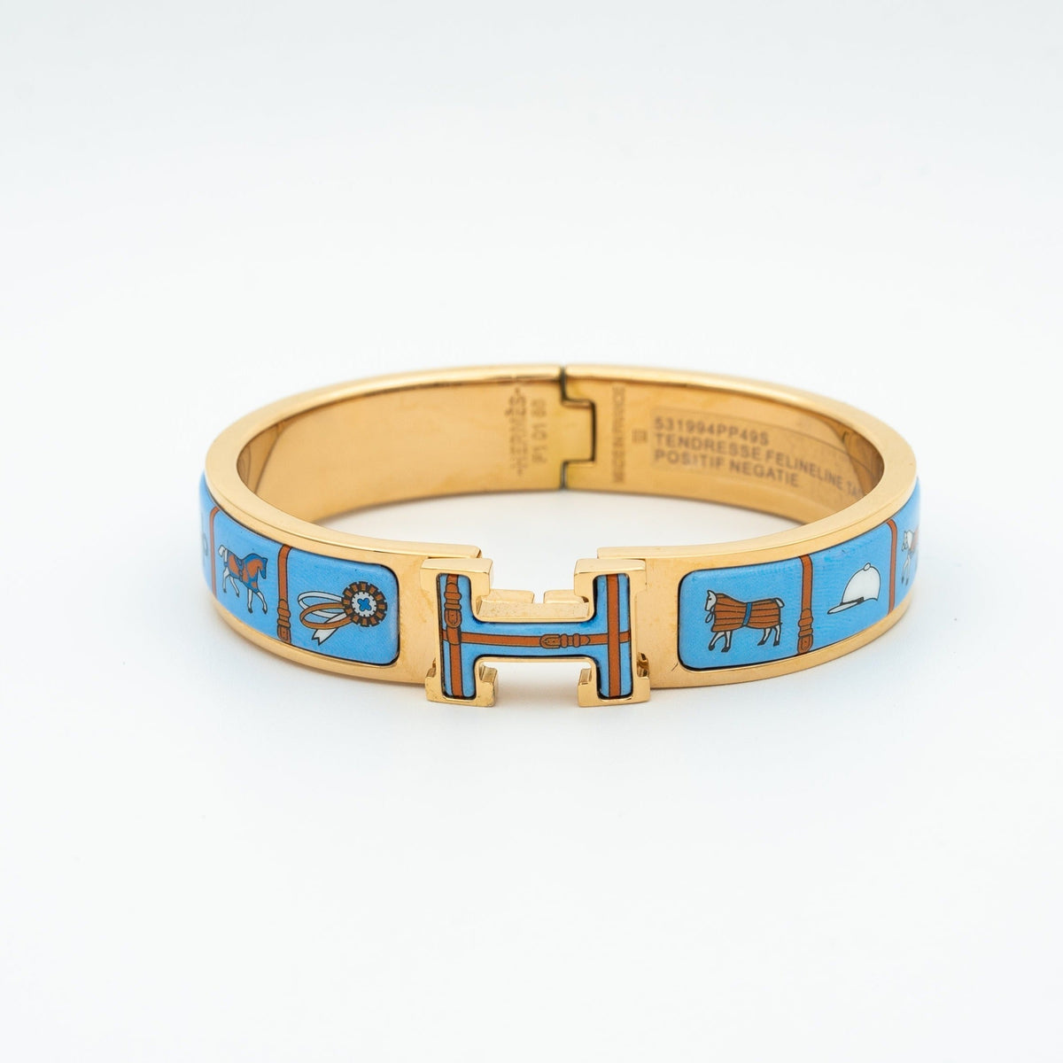[Stellar Jewelry]H PINK GOLD BRACELET BLUE CERAMIC