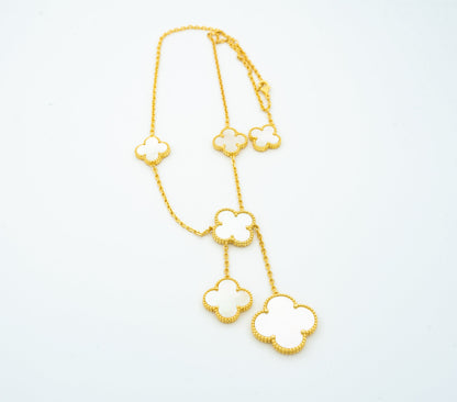 [Stellar Jewelry]CLOVER MOTHER OF PEARL NECKLACE 6 MOTIF