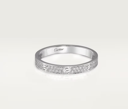 [Stellar Jewelry]LOVE RING 2.6mm-wide full-diamond ring silver