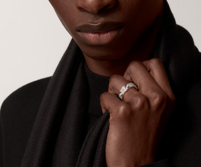 [Stellar Jewelry]LOVE RING 6.5MM Full Diamond, 6 Major Diamonds Silver