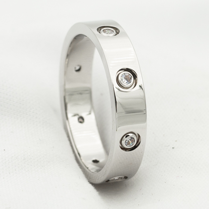 [Stellar Jewelry]LOVE RING 3.6MM 8 DIAMONDS
