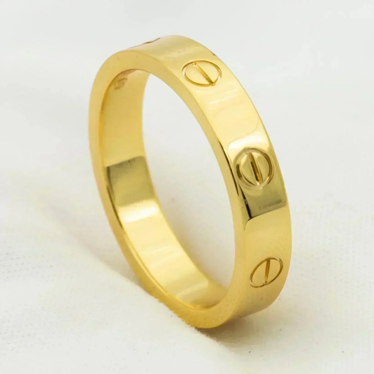 [Stellar Jewelry]LOVE RING 4MM 1 DIAMOND GOLD