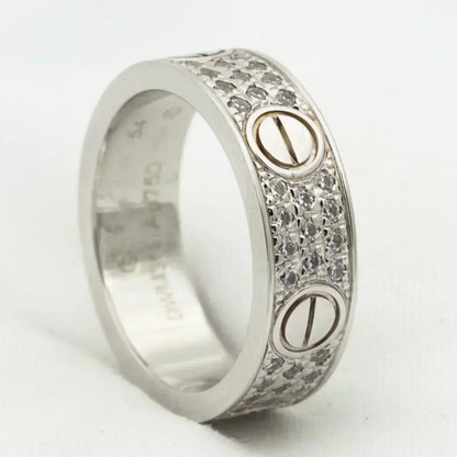 [Stellar Jewelry]LOVE RING 5.5MM DIAMONDS PAVED