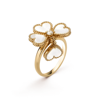 [Stellar Jewelry]SWEET CLOVER WHITE MOP RING