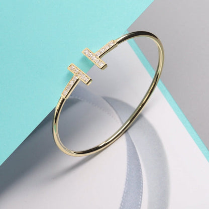 [Stellar jewels]T BRACELET 1.8MM GOLD DIAMOND
