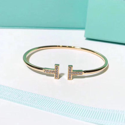[Stellar jewels]T BRACELET 1.8MM GOLD DIAMOND
