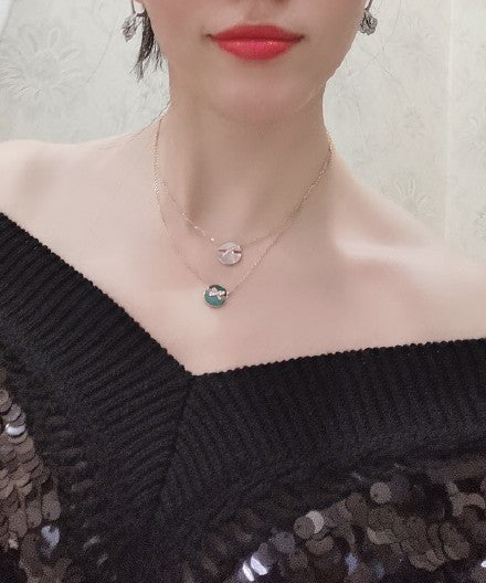 [Stellar Jewelry]JEUX DE ROSE GOLD DIAMOND NECKLACE