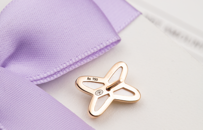 [Stellar Jewelry]JEUX DE WHITE MOP ROSE GOLD DIAMOND EARRINGS