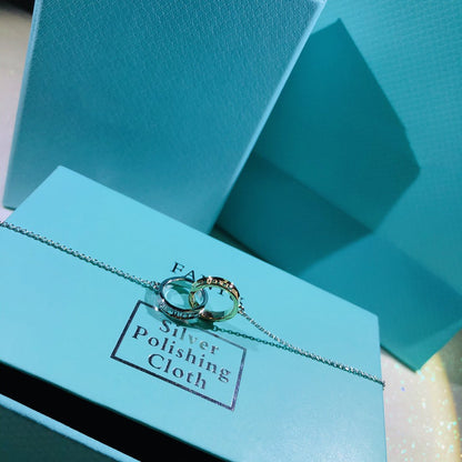 [Stellar jewels]INTERLOCKING CIRCLES PENDANT SMALL NECKLACE