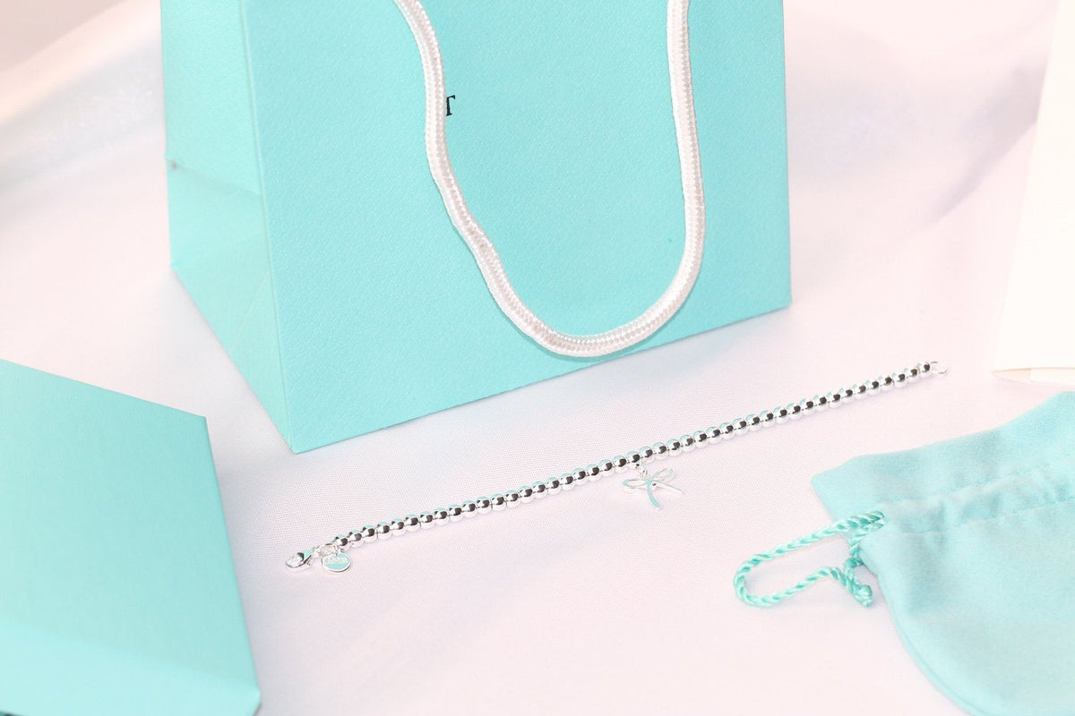 [Stellar jewels]STERLING SILVER BOW BEAD BRACELET