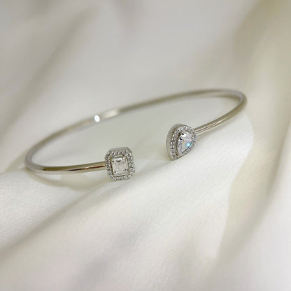 [Stellar Jewelry]JONC FLEX MY TWIN TOI & MOI SILVER DIAMOND BRACELET
