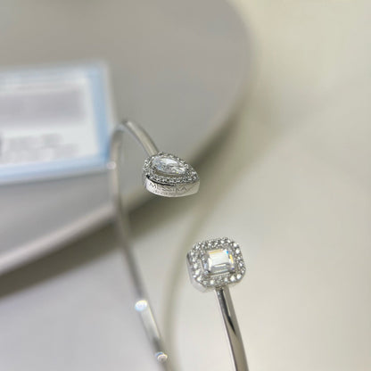[Stellar Jewelry]JONC FLEX MY TWIN TOI & MOI SILVER DIAMOND BRACELET