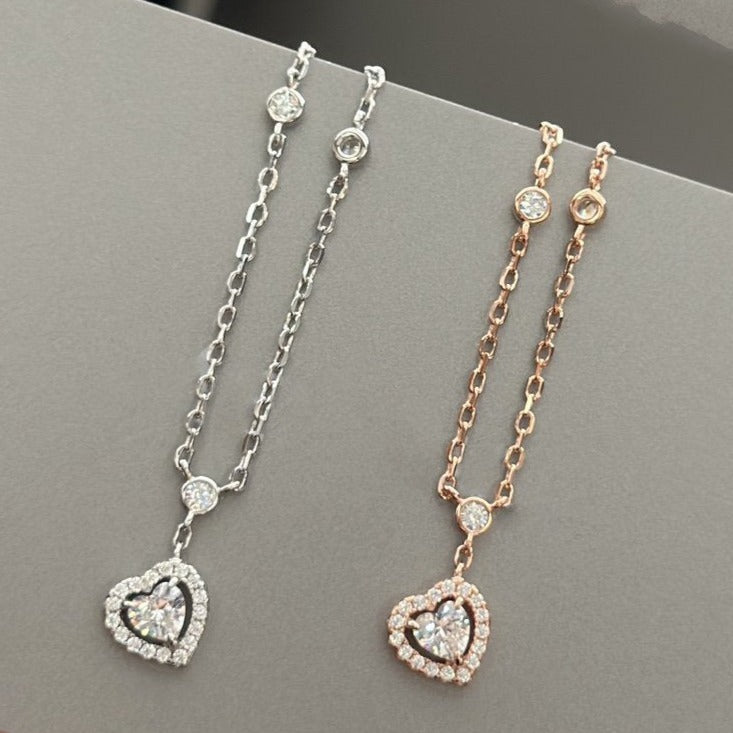 [Stellar Jewelry]JOY HEART DIAMOND NECKLACE