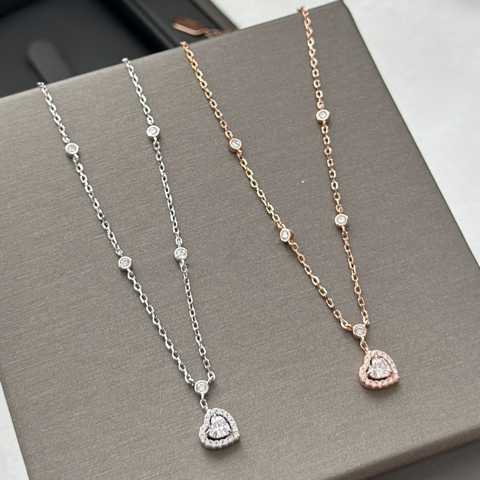 [Stellar Jewelry]JOY HEART DIAMOND NECKLACE