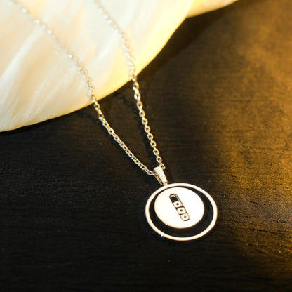 [Stellar Jewelry]LUCKY MOVE MM SILVER DIAMOND NECKLACE