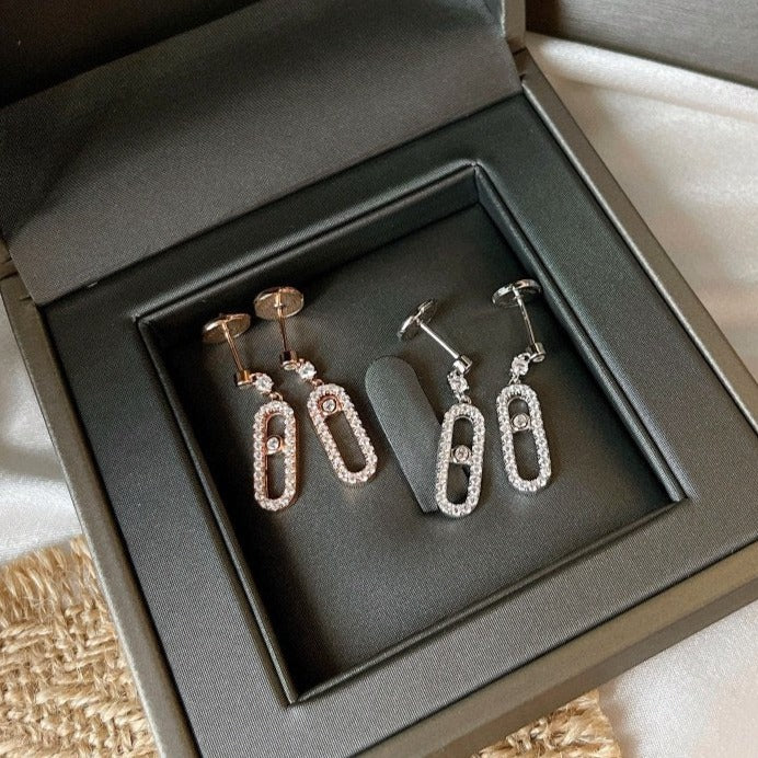 [Stellar Jewelry]DORMEUSES MOVE UNO DIAMOND EARRINGS